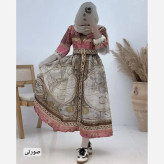 پیراهن ساحلی زنانه مدل کیمیا جنس ابریشمی پفکی فری سایز 38 تا 48