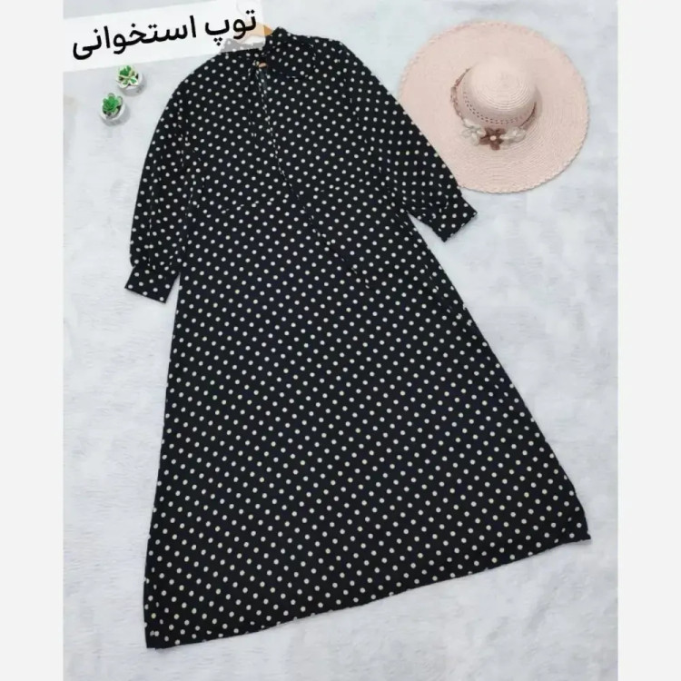 پیراهن مجلسی زنانه مدل هستی جنس الیزه درجه یک فری سایز تا 46