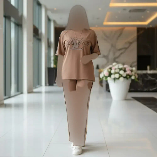 ست زنانه مدل LV جنس گلکسی پنبه فری سایز