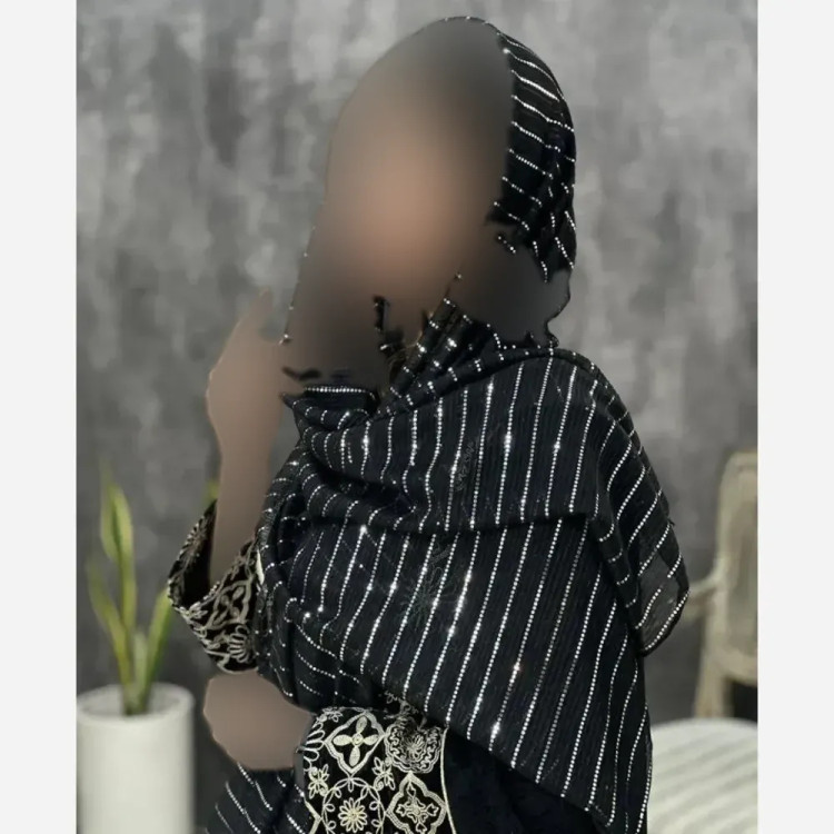 شال مجلسی زنانه تور دانتل پولککوبی ابعاد 190 در 70 سانتیمتر بدون ریزش پولک