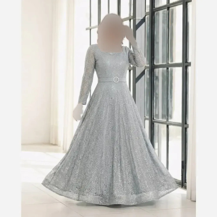 پیراهن مجلسی زنانه مدل گندم جنس شاین قد 155 سایزبندی 44 تا 52