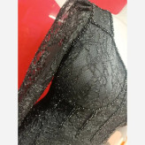 پیراهن مجلسی زنانه مدل سارا دانتل سنگدوزی شده کاپدار سایز 40 تا 52