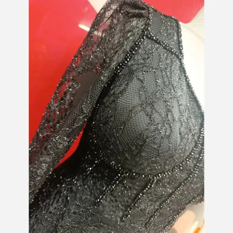 پیراهن مجلسی زنانه مدل سارا دانتل سنگدوزی شده کاپدار سایز 40 تا 52