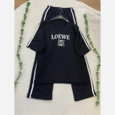 ست تیشرت و شلوار زنانه طرح LOEWE جنس سوپر اسپان فول کش سایز فری 36 تا 48