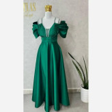 پیراهن زنانه مدل الیزابت جنس ساتن امریکایی قد 150