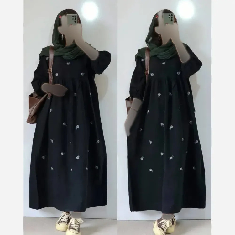 پیراهن زنانه لینن مدل محیا فری سایز تا 48