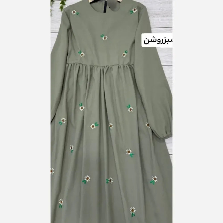 پیراهن زنانه لینن مدل محیا فری سایز تا 48