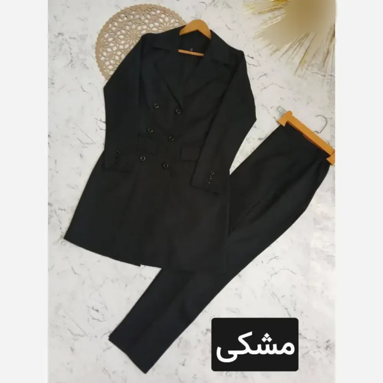 ست مانتو و شلوار اداری مدل شش دکمه جنس مکانیک پرشیا درجه یک