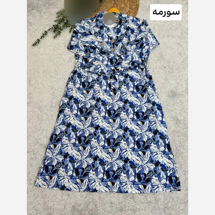 کفتان زنانه قواره دار مدل نازگل جنس کرپ دیور فری سایز مناسب بارداری و شیردهی