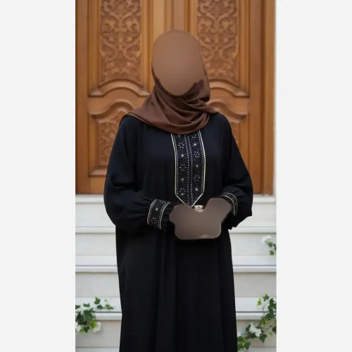 مانتو عبایی زنانه مدل دیبا جنس الیزه فری سایز