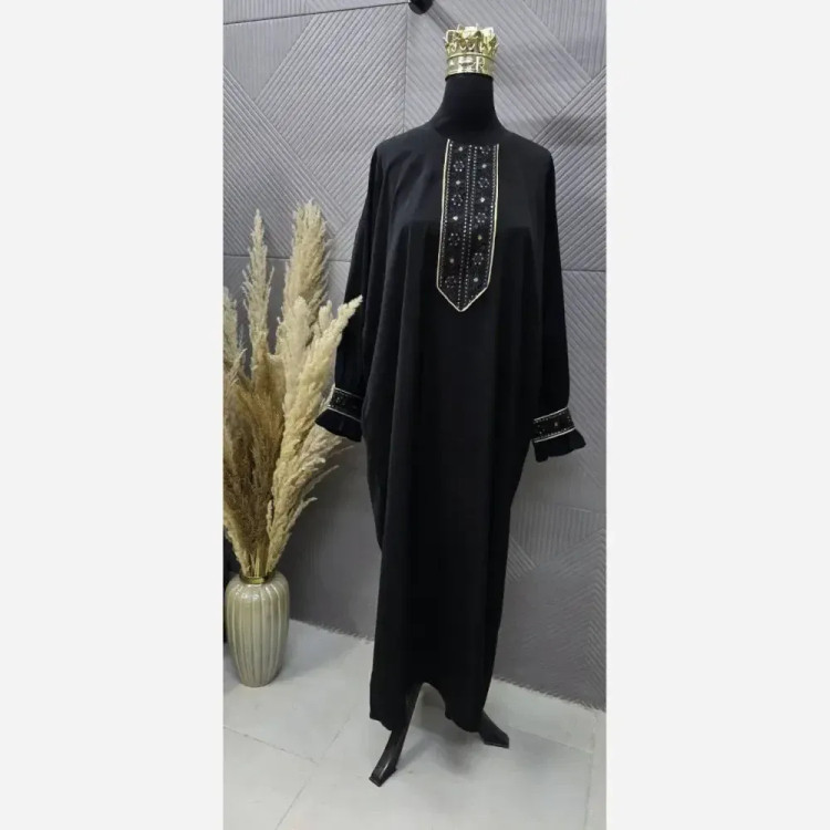 مانتو عبایی زنانه مدل دیبا جنس الیزه فری سایز