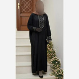 مانتو عبایی زنانه مدل دیبا جنس الیزه فری سایز