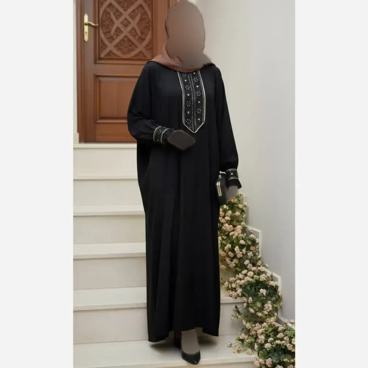 مانتو عبایی زنانه مدل دیبا جنس الیزه فری سایز