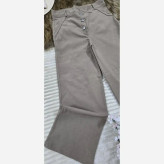 شلوار نیم بگ زنانه کتان کش جلو دکمه دار در 4 رنگ سایز L تا 3XL