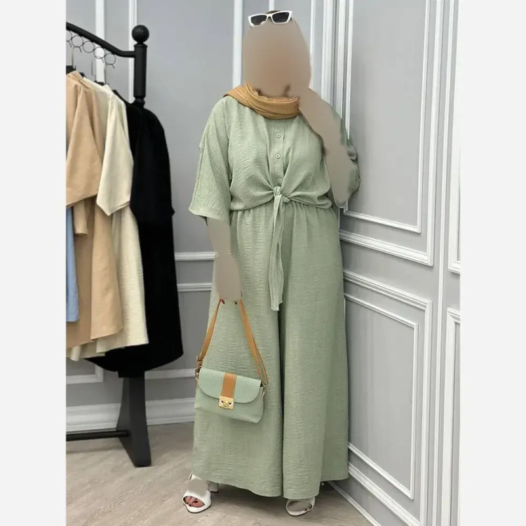 ست اورال و شومیز زنانه مدل هستی جنس شانتون فری سایز تا 48
