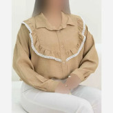 شومیز زنانه پفکی طرح خرس تدی فری سایز مناسب تا 46