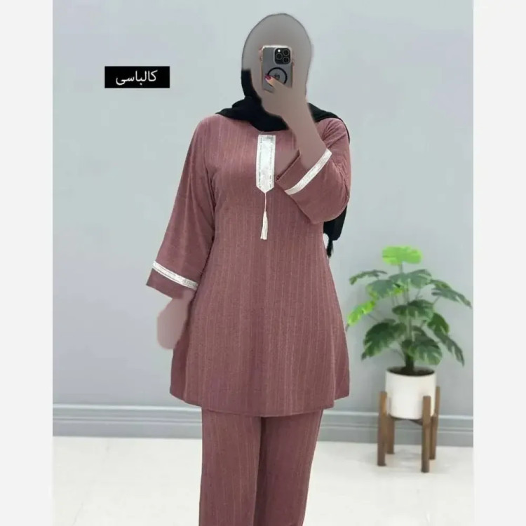 ست زنانه بهکامه جنس کراش درجه یک فری سایز 38 تا 50 خنک و قواره دار