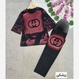 ست لباس زنانه مدل رنگین کمان جنس پنبه درجه یک فری سایز 38 تا 48