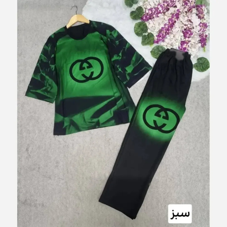 ست لباس زنانه مدل رنگین کمان جنس پنبه درجه یک فری سایز 38 تا 48