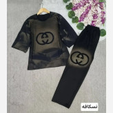ست لباس زنانه مدل رنگین کمان جنس پنبه درجه یک فری سایز 38 تا 48