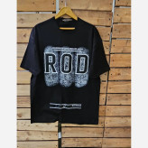 تیشرت مردانه مشکی طرح ROD جنس پنبه سوپر اعلا سایز بزرگ XXL و XXXL