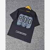 تیشرت مردانه مشکی طرح ROD جنس پنبه سوپر اعلا سایز بزرگ XXL و XXXL