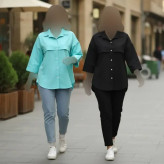 شومیز باکسی زنانه جنس داکرون درجه یک فری سایز