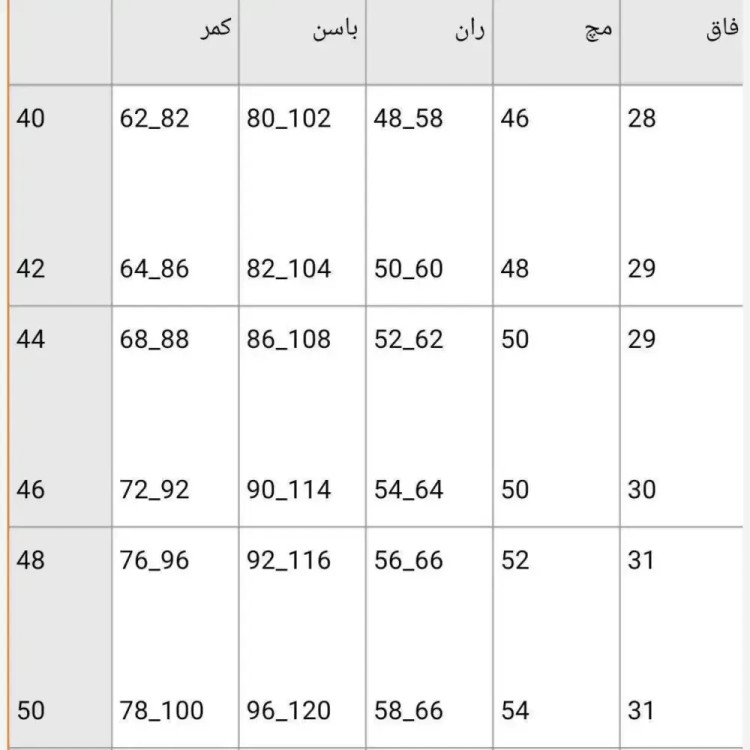 شلوار جین دمپا زنانه جنس جین نیل اعلا رنگ سفید سایز 40