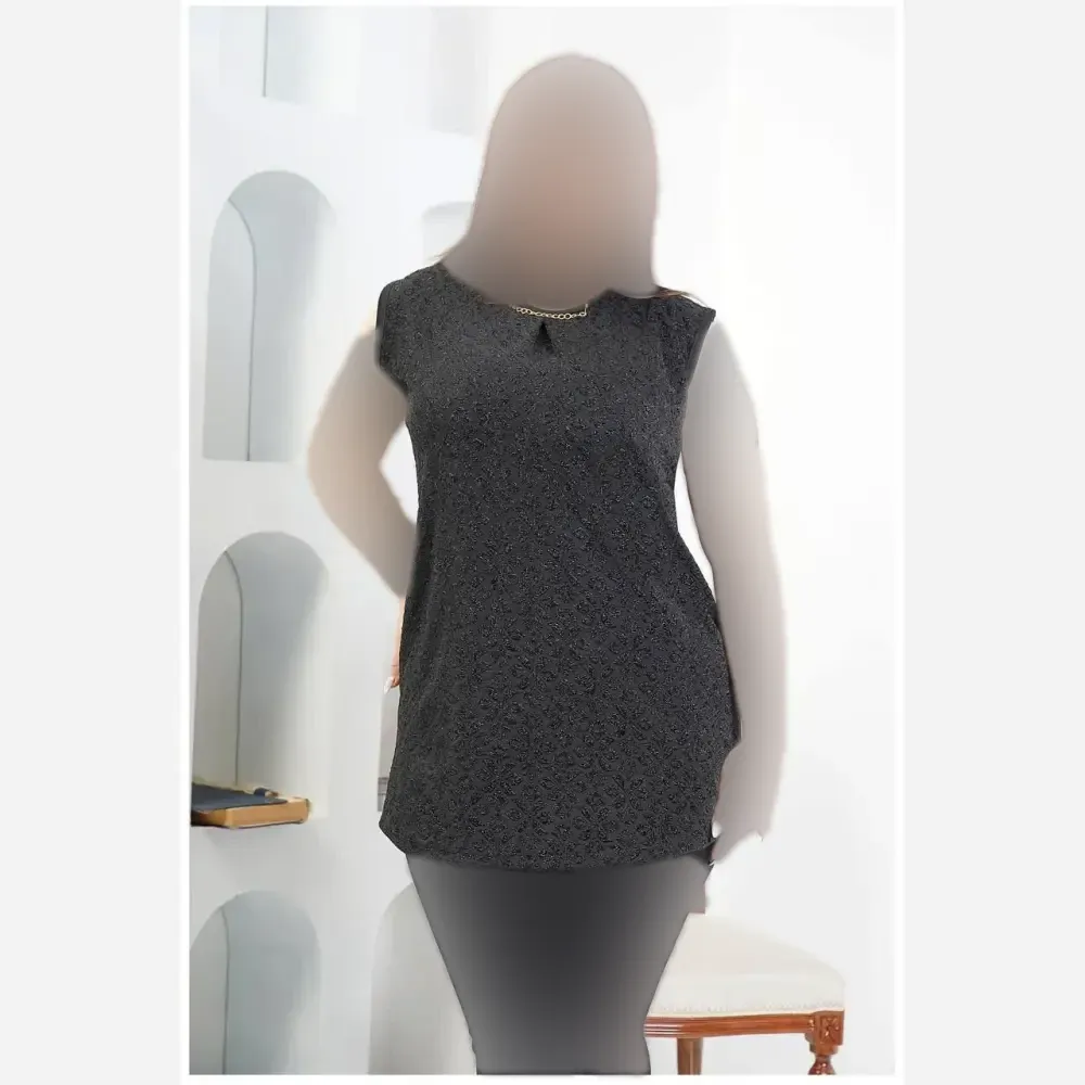 تاپ زنانه قواره بزرگ بیزو مشکی سایز 44 تا 54