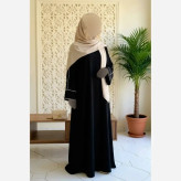ماکسی عبا زنانه مدل ژینا جنس کرپ الیزه درجه یک سایز 40 تا 50