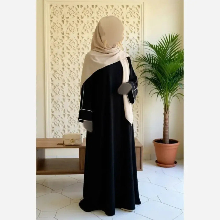 ماکسی عبا زنانه مدل ژینا جنس کرپ الیزه درجه یک سایز 40 تا 50