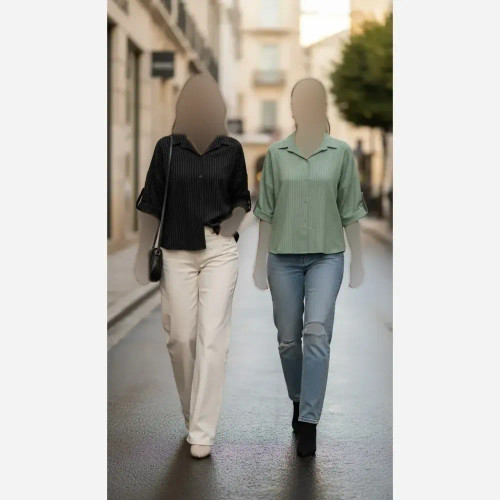 شومیز مانتویی زنانه مدل صدف جنس شانتون دیپلمات رنگ نسکافهای سایز فریسایز
