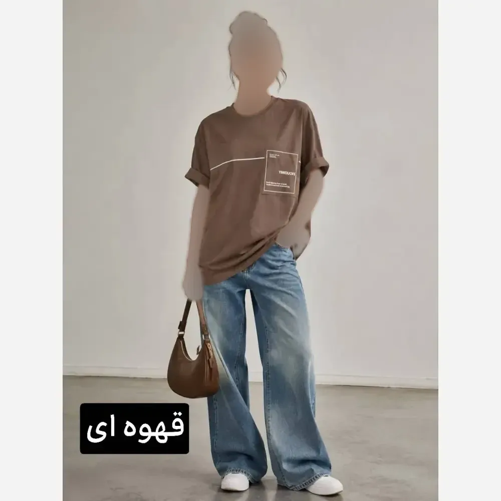 تیشرت لانگ زنانه مدل پارمیدا جنس پنبه درجه یک فری سایز 38 تا 48