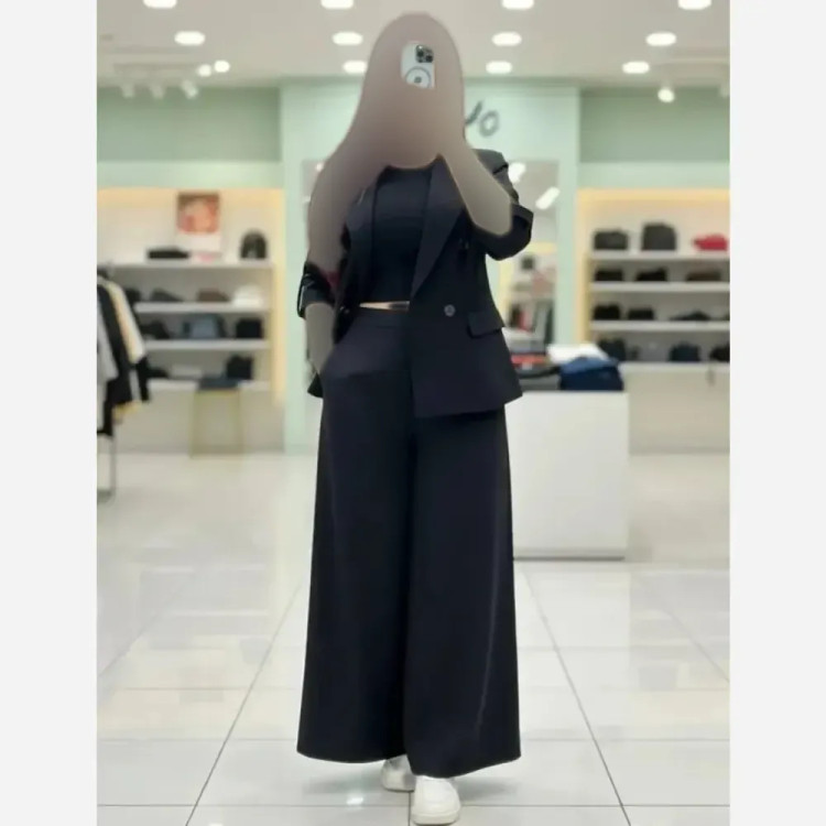 ست کت و شلوار زنانه مدل سارینا جنس لنین اعلا