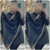 شال پلیسه حاشیه پلنگی مشکی ابعاد 180 در 75 سانتیمتر