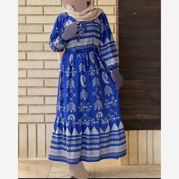پیراهن ساحلی زنانه مدل ترانه جنس بوگاتی درجه یک فری سایز