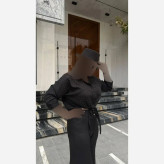 شومیز زنانه جلو گره ای مدل بهارناز جنس پارچه صوفیا نگینی فری سایز