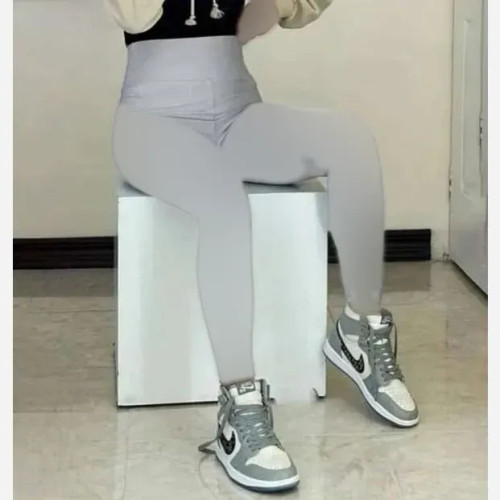 لگ شاین زنانه جنس میکروفیبر رنگ طوسی کمر گنی قد 90 سایز M