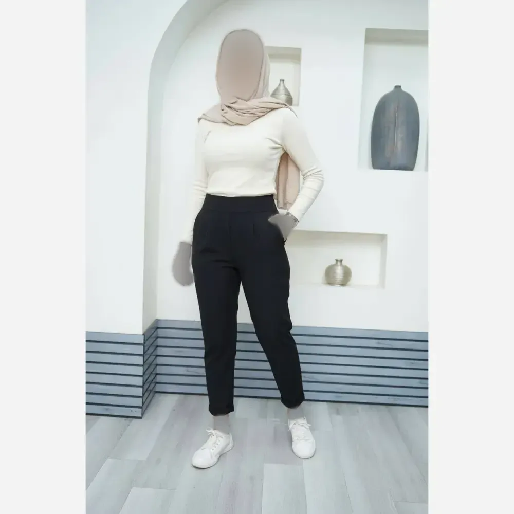 شلوار مام استایل زنانه جنس شانتون درجه یک رنگبندی متنوع سایز 40 تا 48