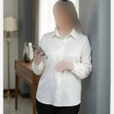 شومیز زنانه مدل چیترا جنس سوپر مازراتی رنگ سفید سایز 38 تا 60