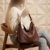 کیف زنانه بزرگ و جادار چرم شرانگ مدل لوما در رنگهای مشکی و قهوهای