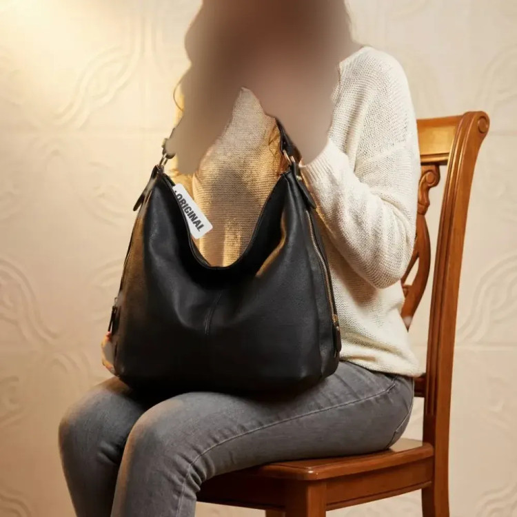 کیف زنانه بزرگ و جادار چرم شرانگ مدل لوما در رنگهای مشکی و قهوهای