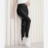 لگ زنانه طرح چرم شاین مشکی قد 90 سایز M تا XXXL