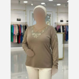 شومیز مجلسی زنانه مدل مهگل گیپوری نگین دار جنس ویسکوز فری سایز 38 تا 50