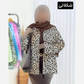 شومیز مانتویی آبرنگی زنانه جنس بوگاتی فری سایز