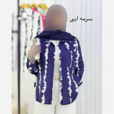شومیز مانتویی آبرنگی زنانه جنس بوگاتی فری سایز