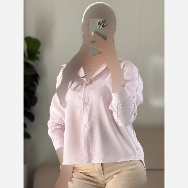 شومیز زنانه مدل ترلان جنس مدال سیلک ترک فری سایز مناسب 38 تا 46