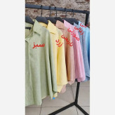 شومیز پانچ مدل پریسان جنس لینن دوتون فری سایز 38 تا 44