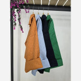 شومیز باکسی حصیری زنانه جنس ژاکارد ابریشم فری سایز 36 تا 46