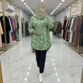 شومیز مانتویی زنانه مدل پرنیا جنس شانتون خنک در سه رنگ متنوع